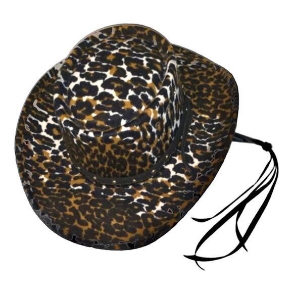 Western Express, Inc. Cowgirl Cheetah Leopard Animal Print Hat 6 7/8 - Picture 5 of 12